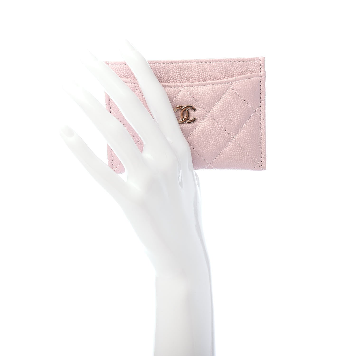 Chanel Caviar Quilted Card Holder Light Pink 2 of 8