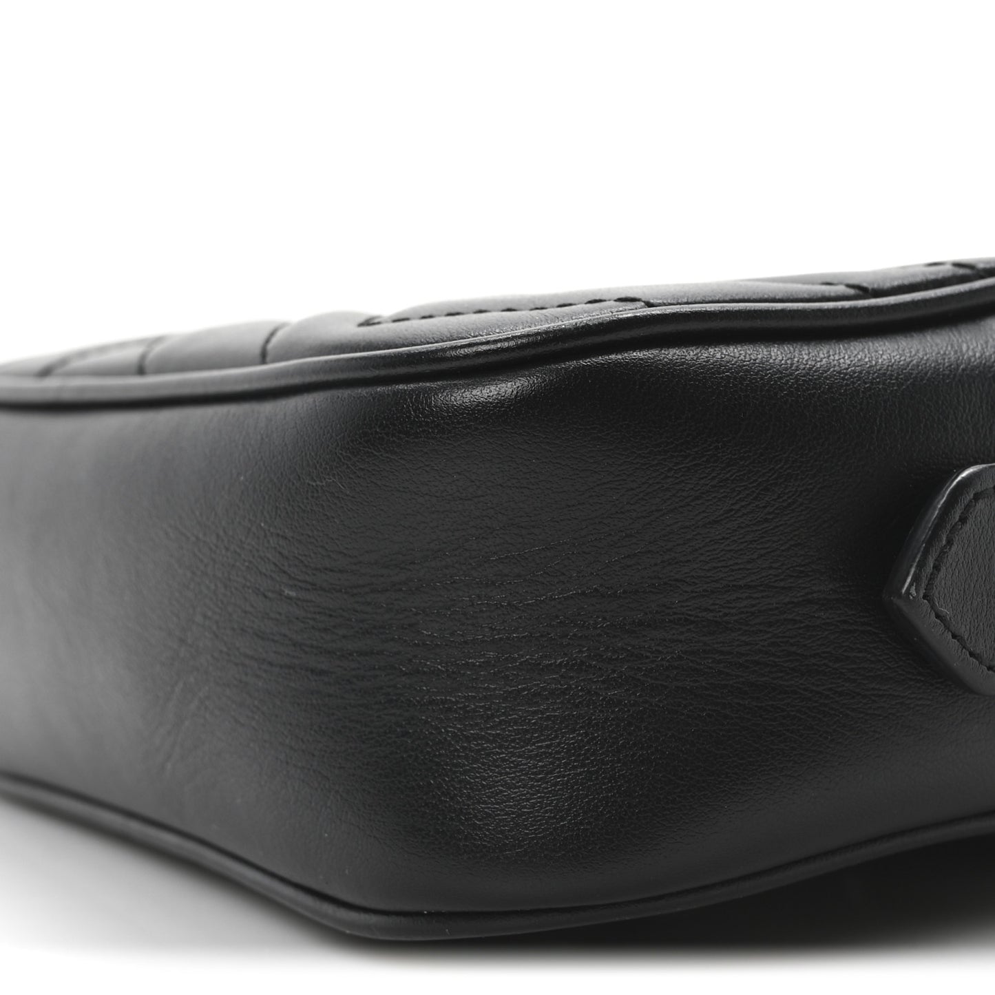 Calfskin Matelasse Mini GG Marmont Chain Shoulder Bag Black