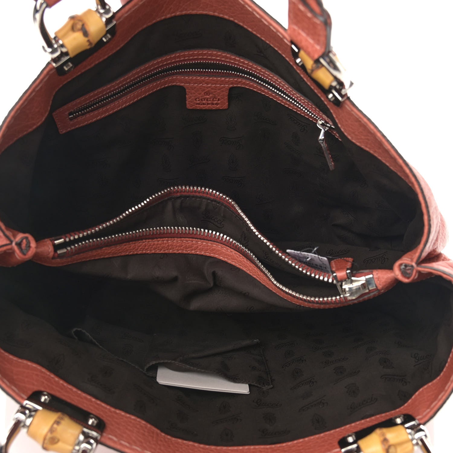 Gucci Libeccio Medium Bamboo Bar Tote Bag 4 of 11
