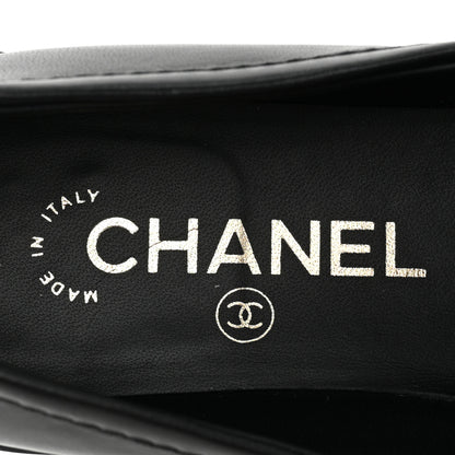 Chanel Lambskin Quilted CC Turnlock Loafers 36.5 Black 7 of 9