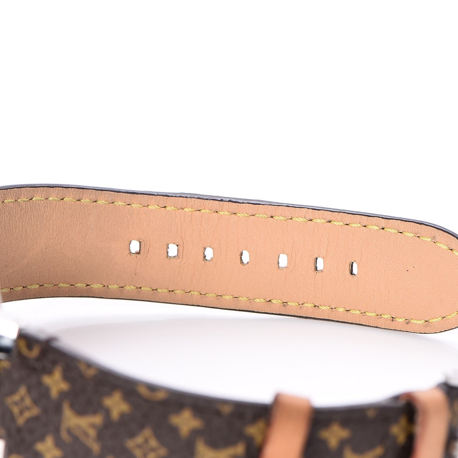 Louis Vuitton Stainless Steel Monogram 39mm Tambour Quartz Watch Brown 5 of 11