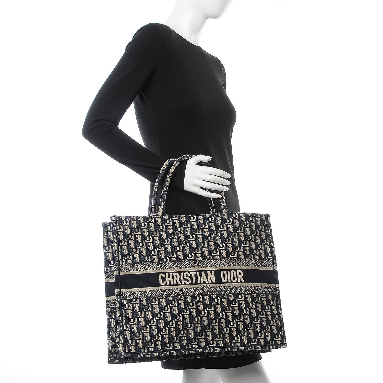 Christian Dior Oblique Book Tote Blue Multicolor 2 of 7