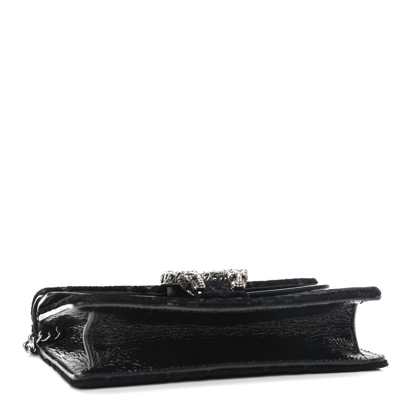Velvet GG Monogram Super Mini Dionysus Shoulder Bag Black