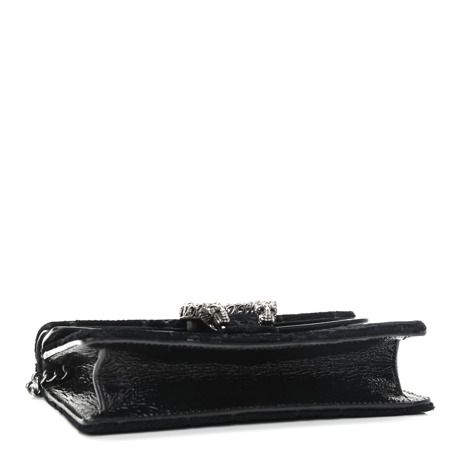 Gucci Velvet GG Monogram Super Mini Dionysus Shoulder Bag Black 4 of 10
