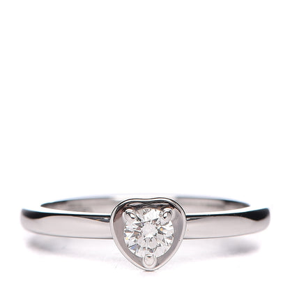 Cartier 18K White Gold Diamond D'Amour Heart Ring 47 4 1 of 7
