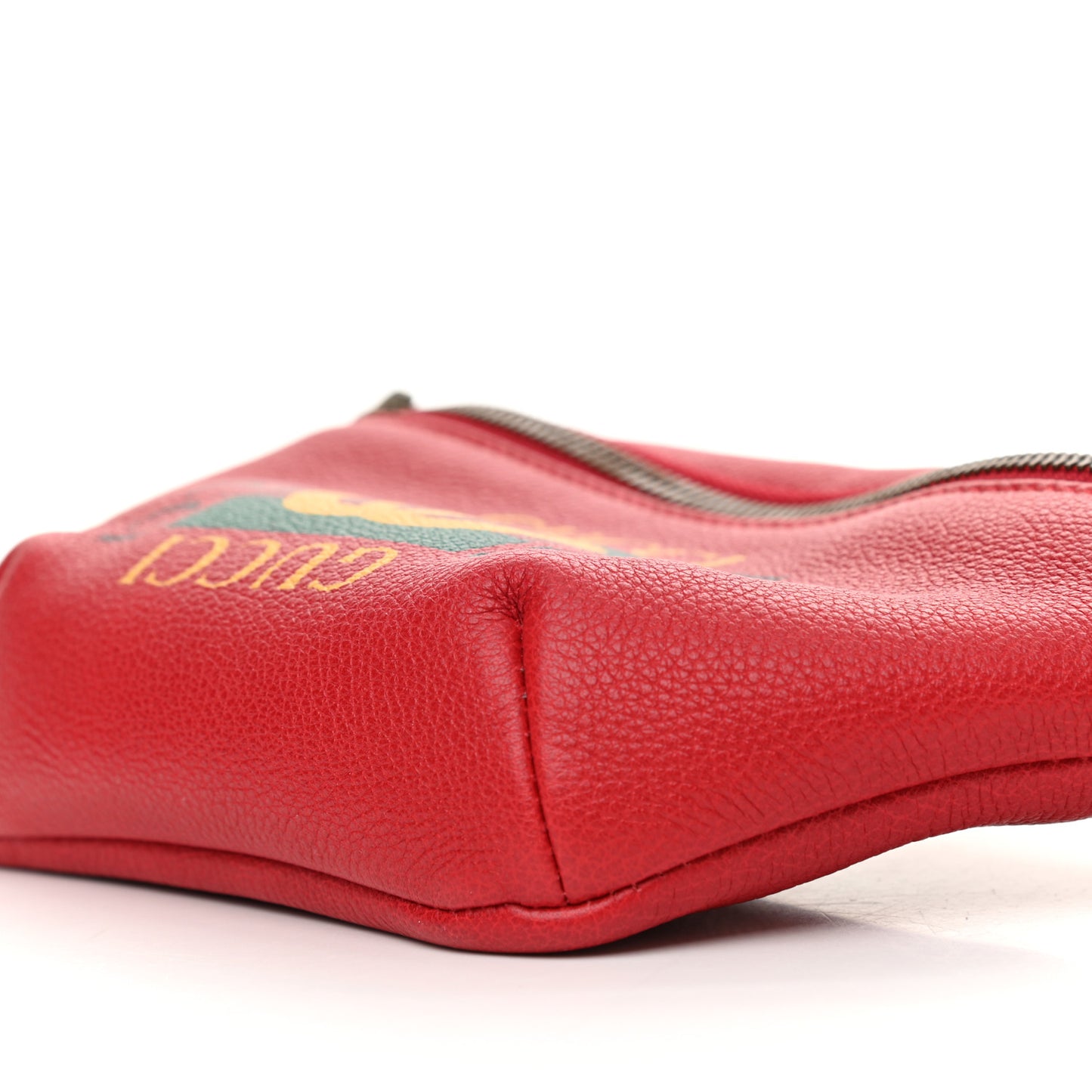 Grained Calfskin Small Logo Belt Bag Hibiscus Red