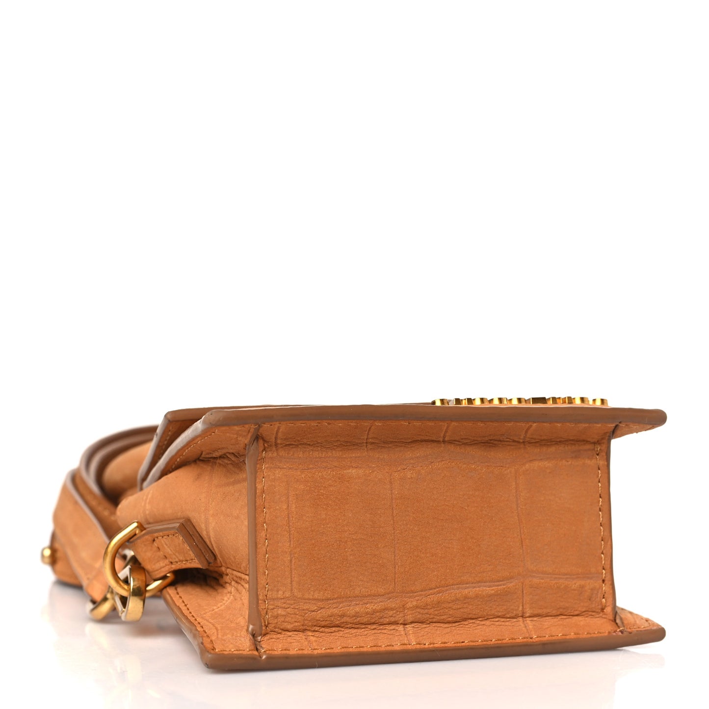 Suede Crocodile Embossed Le Chiquito Honey