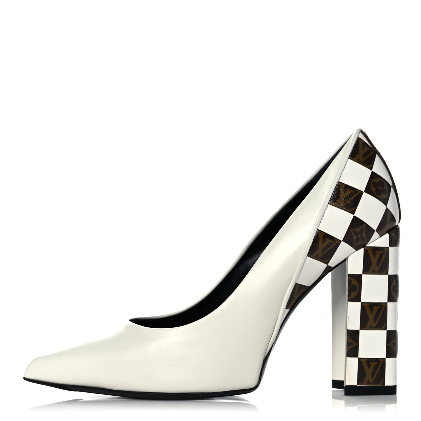 Calfskin Monogram Damier Tressage Matchmake Pumps 36 White