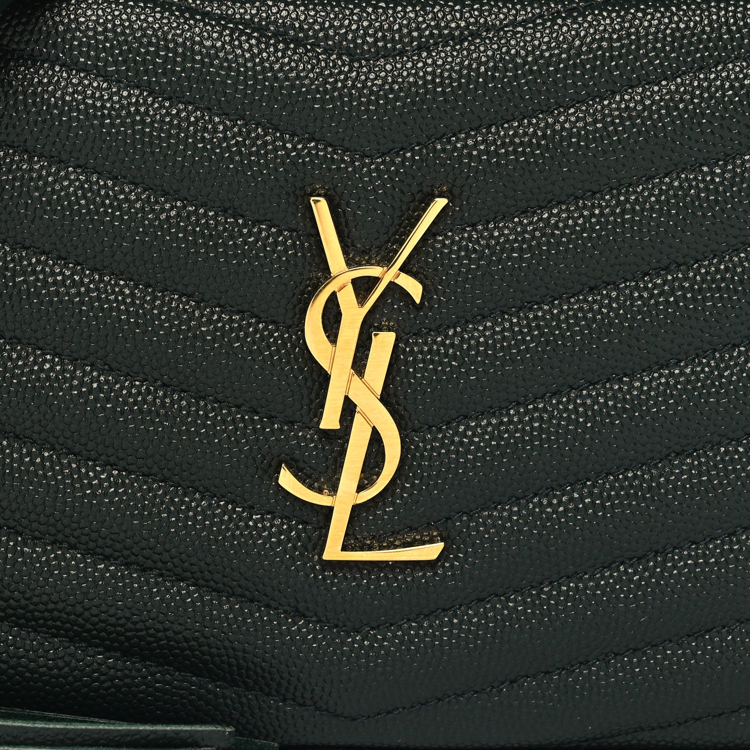 Saint Laurent Grain De Poudre Matelasse Monogram Mini Lou Camera Bag New Vert Fonce 8 of 11