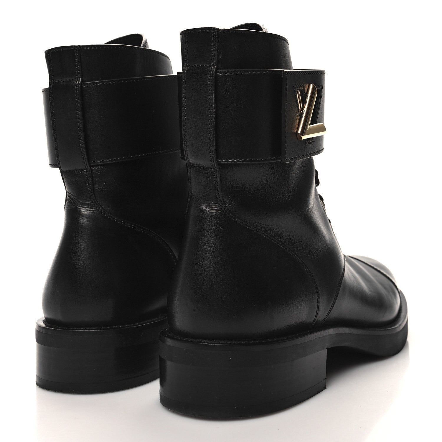 Louis Vuitton Calfskin Wonderland Ranger Boots 37.5 Black 4 of 7