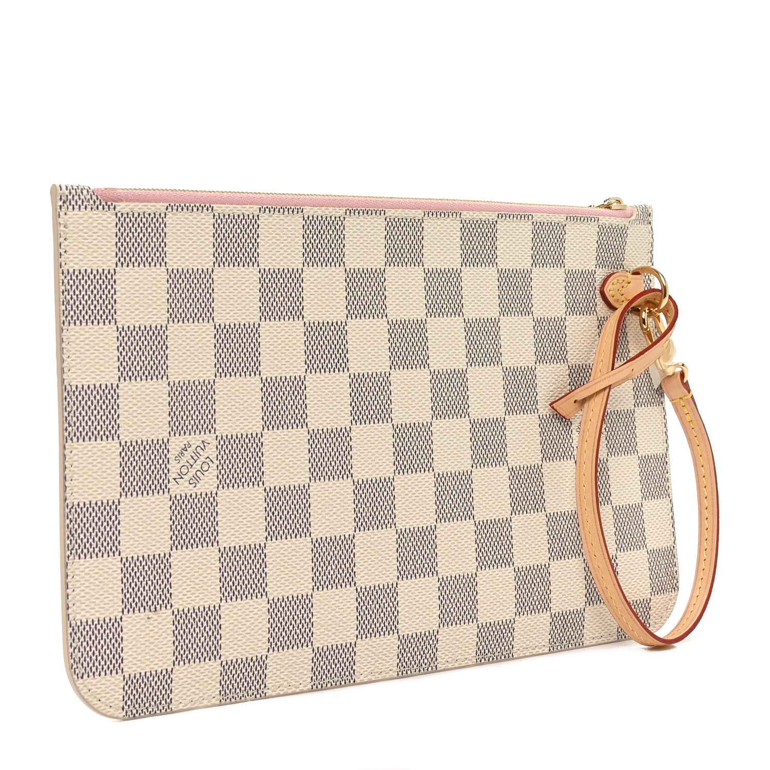 Louis Vuitton Damier Azur Neverfull MM GM Pochette Rose Ballerine 3 of 7