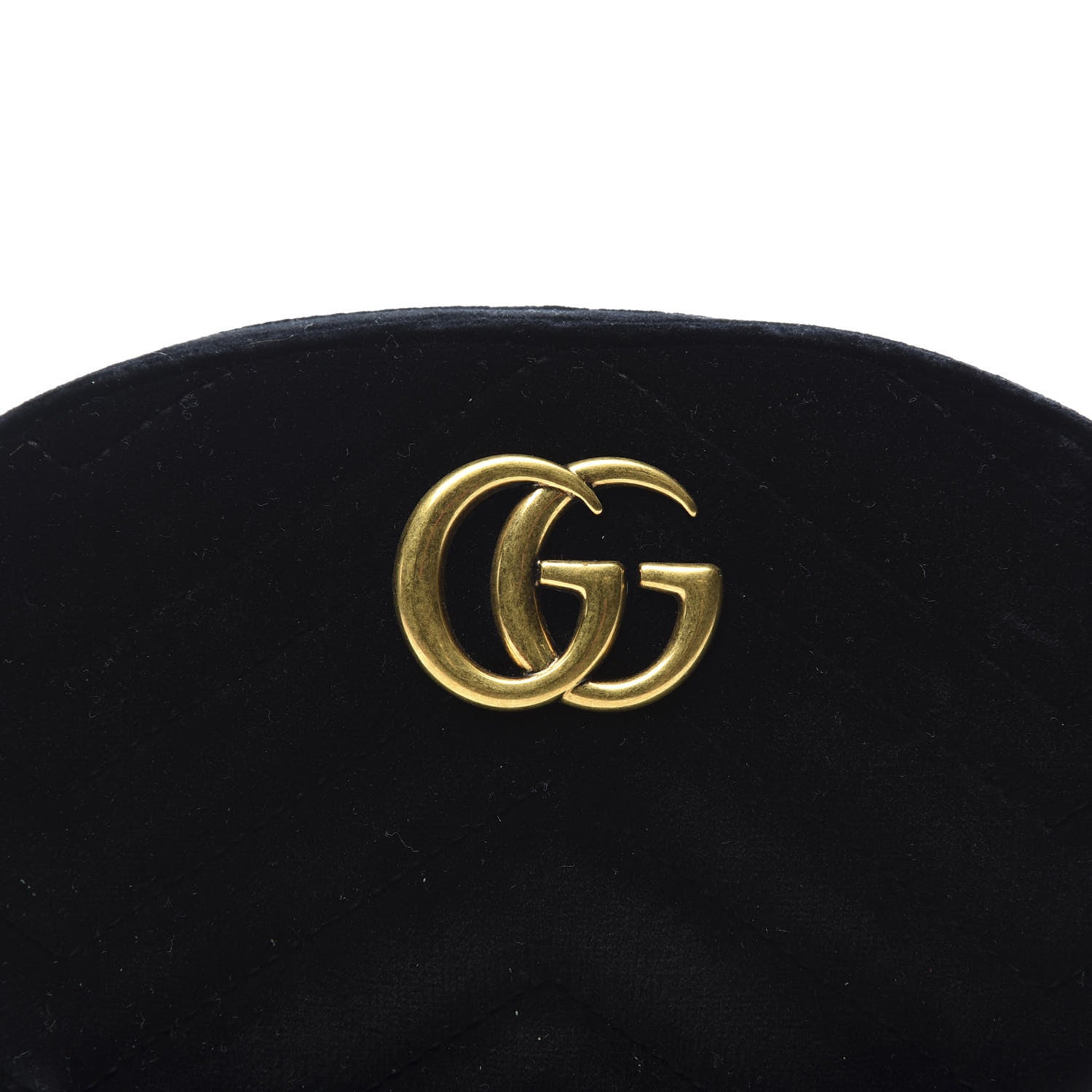Gucci Velvet Matelasse GG Marmont Belt Bag 95 38 Black 11 of 11