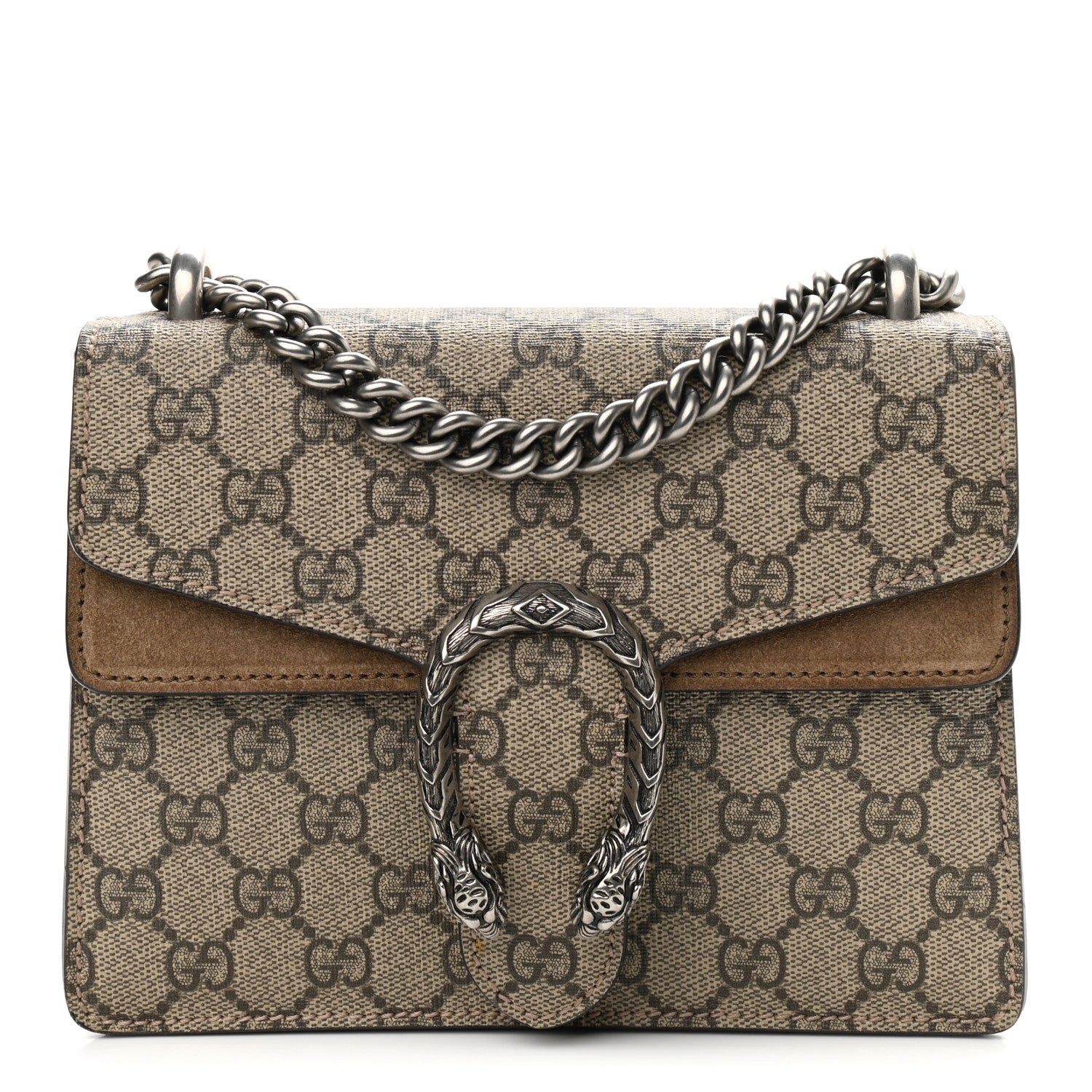 Gucci GG Supreme Monogram Mini Dionysus Shoulder Bag Taupe 1 of 13