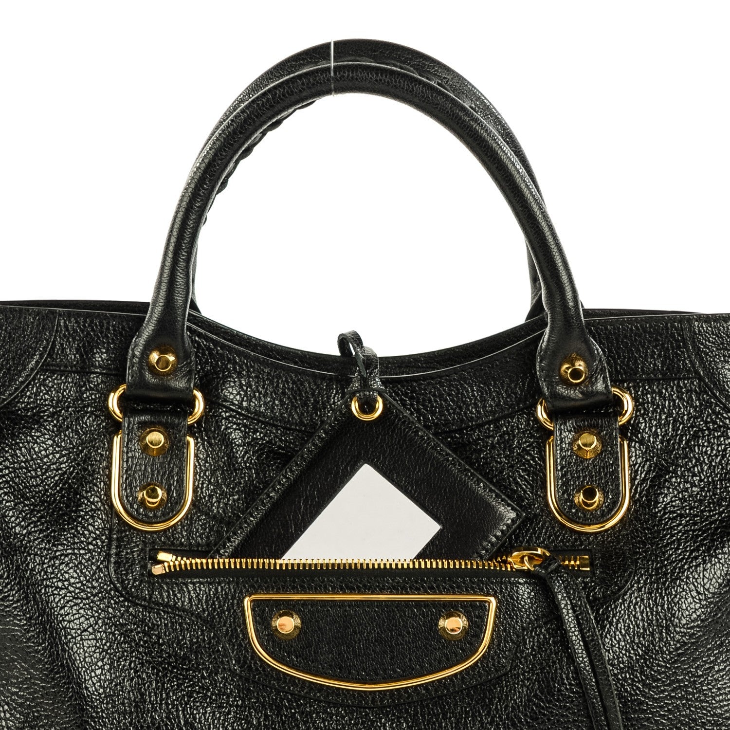 Balenciaga Chevre Gold Metallic Edge Hardware City Black 12 of 12