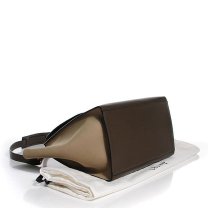 Celine Nubuck Crocodile Embossed Medium Trapeze Grey 4 of 7