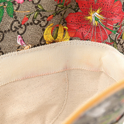 Gucci GG Supreme Monogram Flora Fedora Hat M Yellow 11 of 11