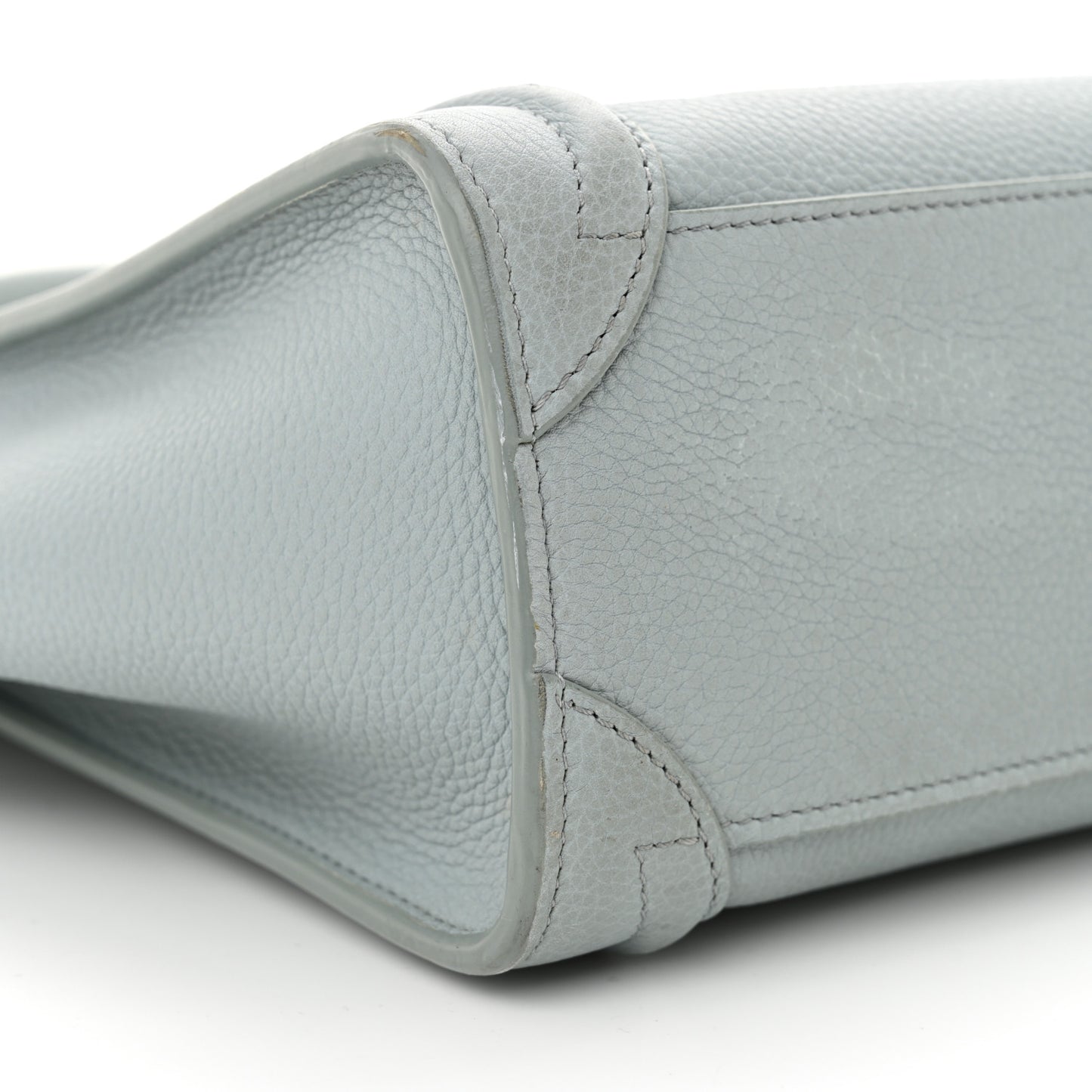 Drummed Calfskin Nano Luggage Almond