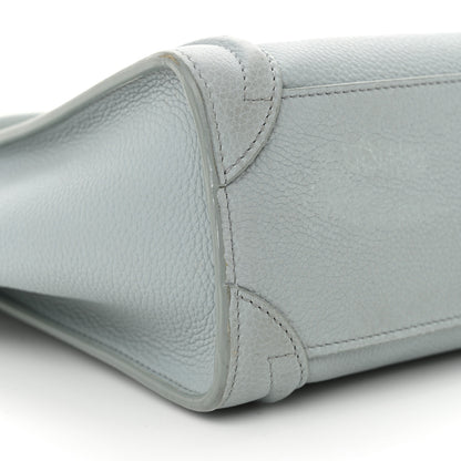 Celine Drummed Calfskin Nano Luggage Almond 9 of 17