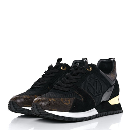 Louis Vuitton Suede Monogram Run Away Sneakers 38 Black 3 of 8