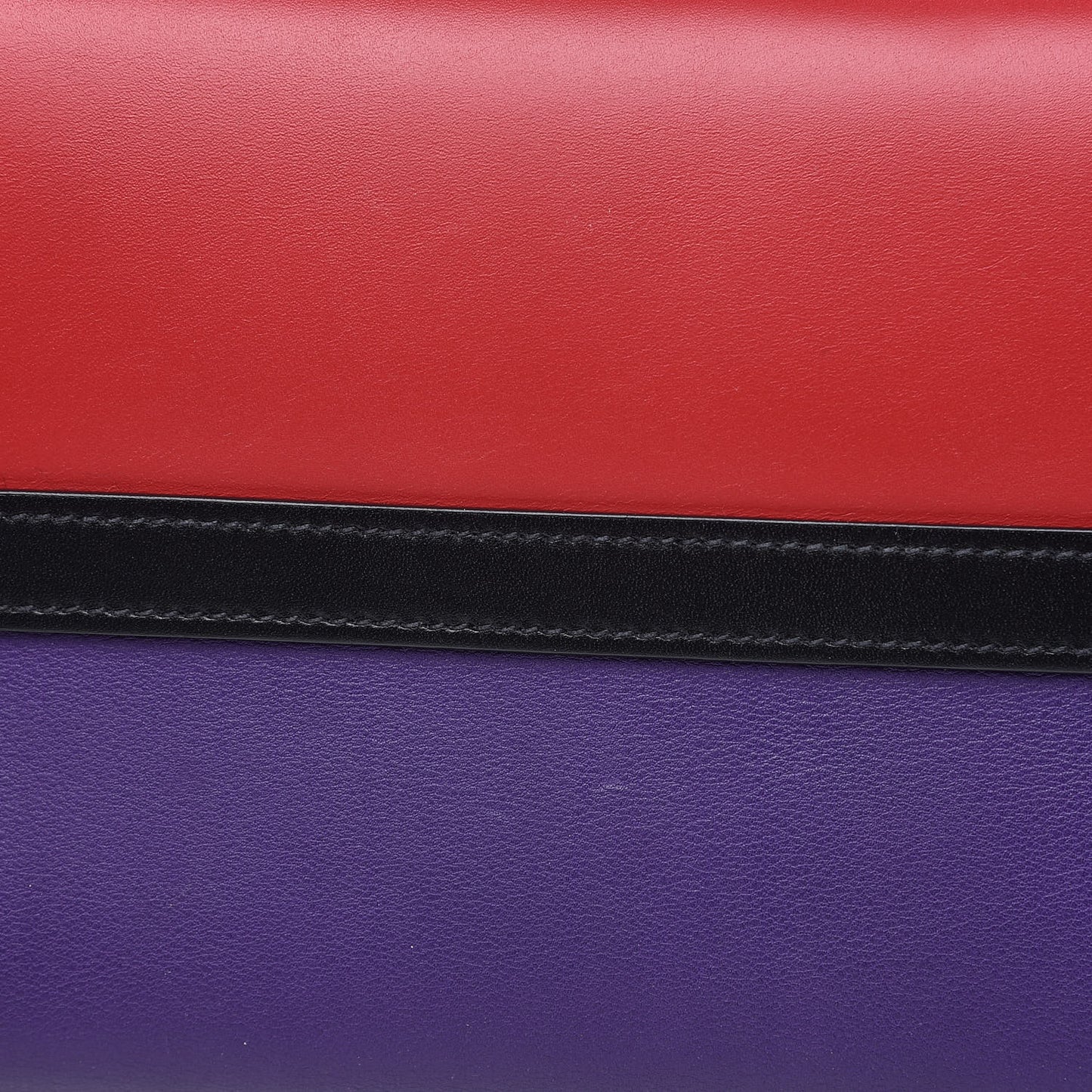 City Calfskin Medium Colorblock Bibliothèque Tote Fuoco Viola Black