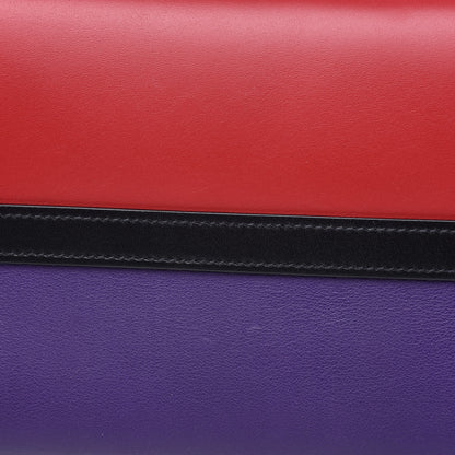 Prada City Calfskin Medium Colorblock Bibliothèque Tote Fuoco Viola Black 12 of 13