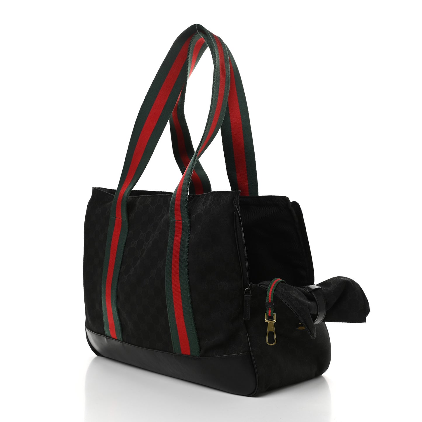 Monogram Web Dog Carrier Black
