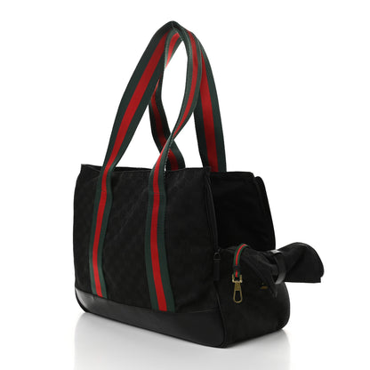 Gucci Monogram Web Dog Carrier Black 3 of 10