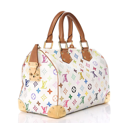 Louis Vuitton Monogram Multicolor Speedy 30 White 3 of 10