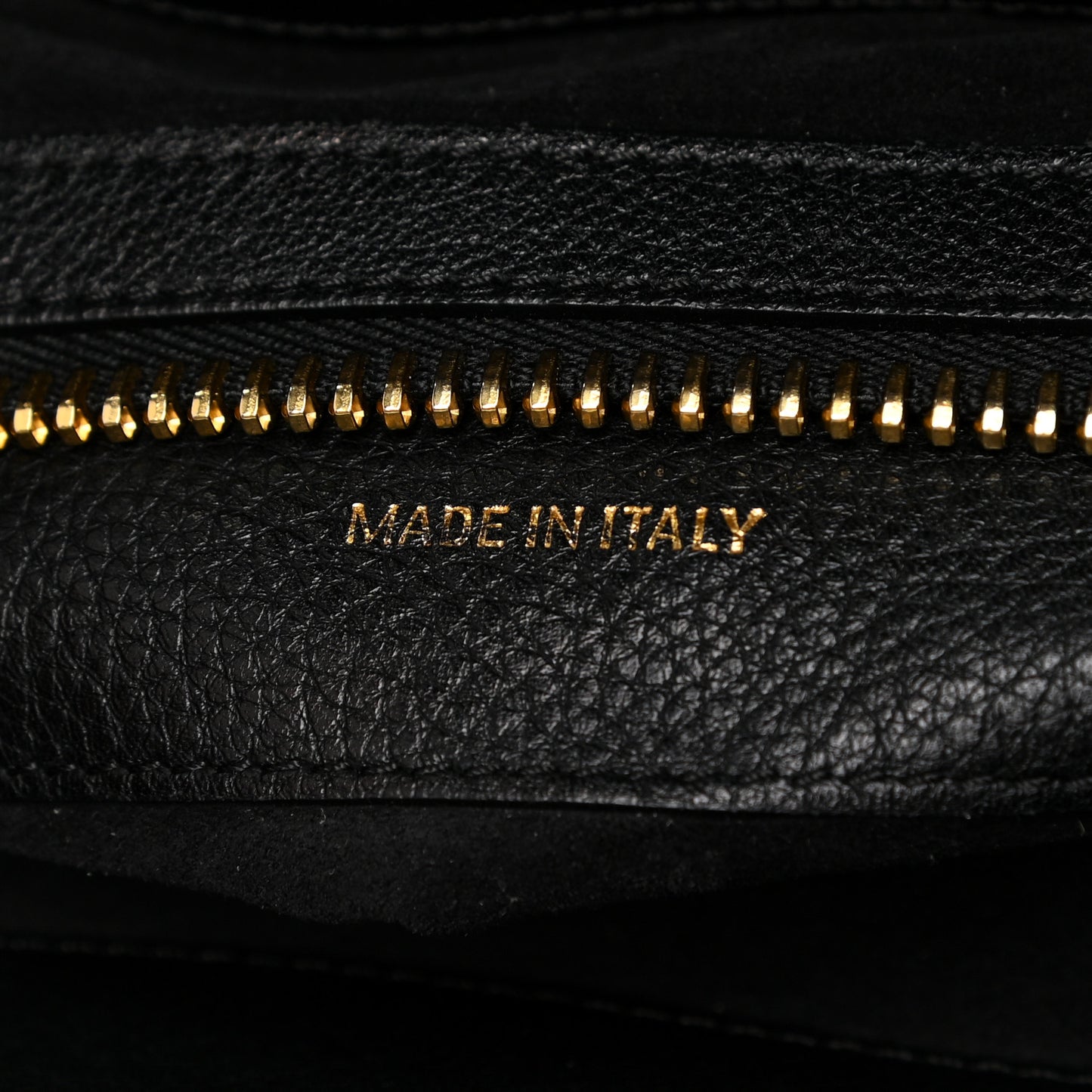 Calfskin Zipper Strap Hobo Black