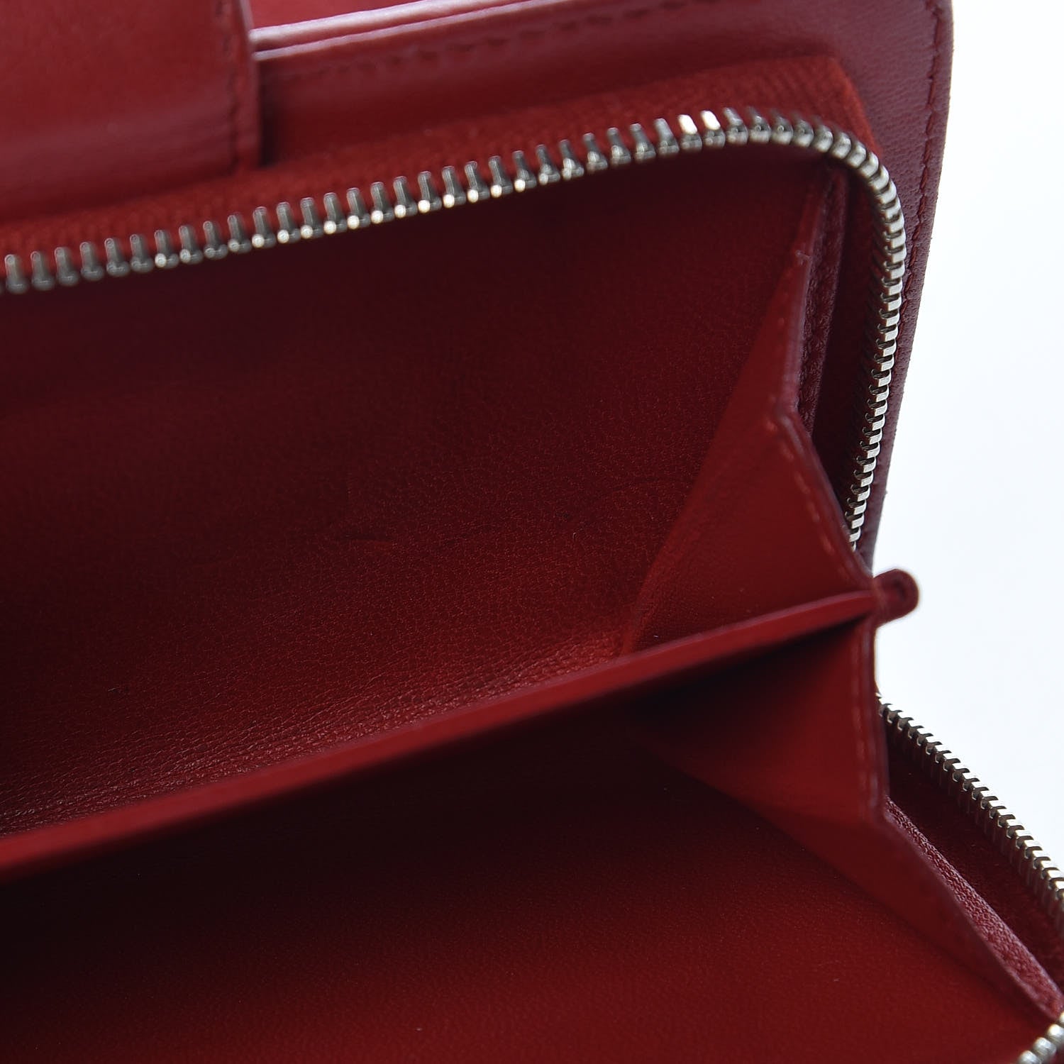 Chanel Lambskin Quilted Zipped Pocket Wallet Red 9 of 12