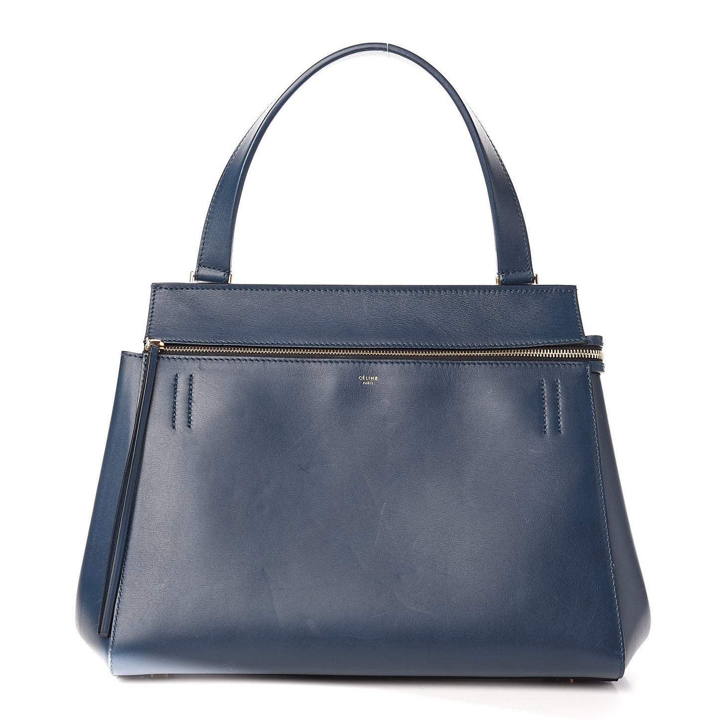 Smooth Calfskin Medium Edge Shoulder Bag Deepsea
