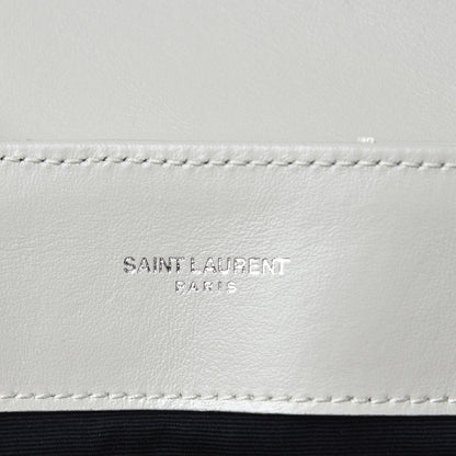 Saint Laurent Calfskin Y Quilted Monogram Medium Loulou Chain Satchel Ivory 5 of 10