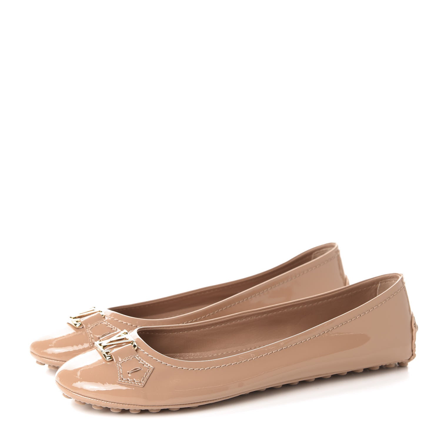 Louis Vuitton Patent Calfskin Oxford Ballerina Flats 39.5 Rose Poudre 3 of 10