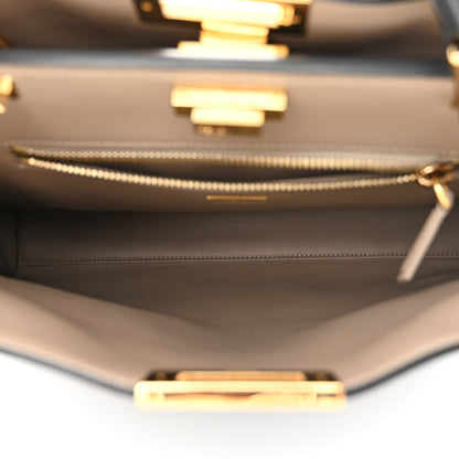 Fendi Vitello Tahiti Burro Large Peekaboo Iconic Essentially Satchel Black Corda 5 of 11