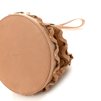 Saint Laurent Vegetable Tanned Calfskin Studded Seau Coeur Bucket Bag Vintage Brown 10 of 10