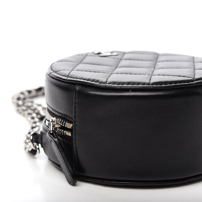 Chanel Lambskin Quilted Round Clutch With Chain Black 6 of 11