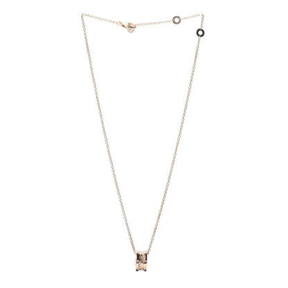 Bulgari 18K Rose Gold Diamond B.Zero1 Legend Pendant Necklace 3 of 4