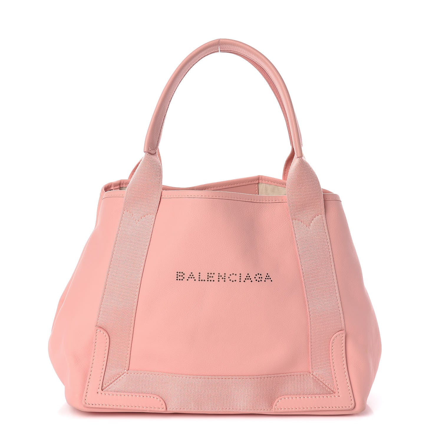 Balenciaga Matte Veau Lisse Perforated S Navy Cabas Rose Ballerine 3 of 11