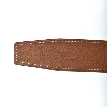 Hermes Swift Togo 32mm Collier De Chien CDC Belt 90 Black Gold 5 of 5