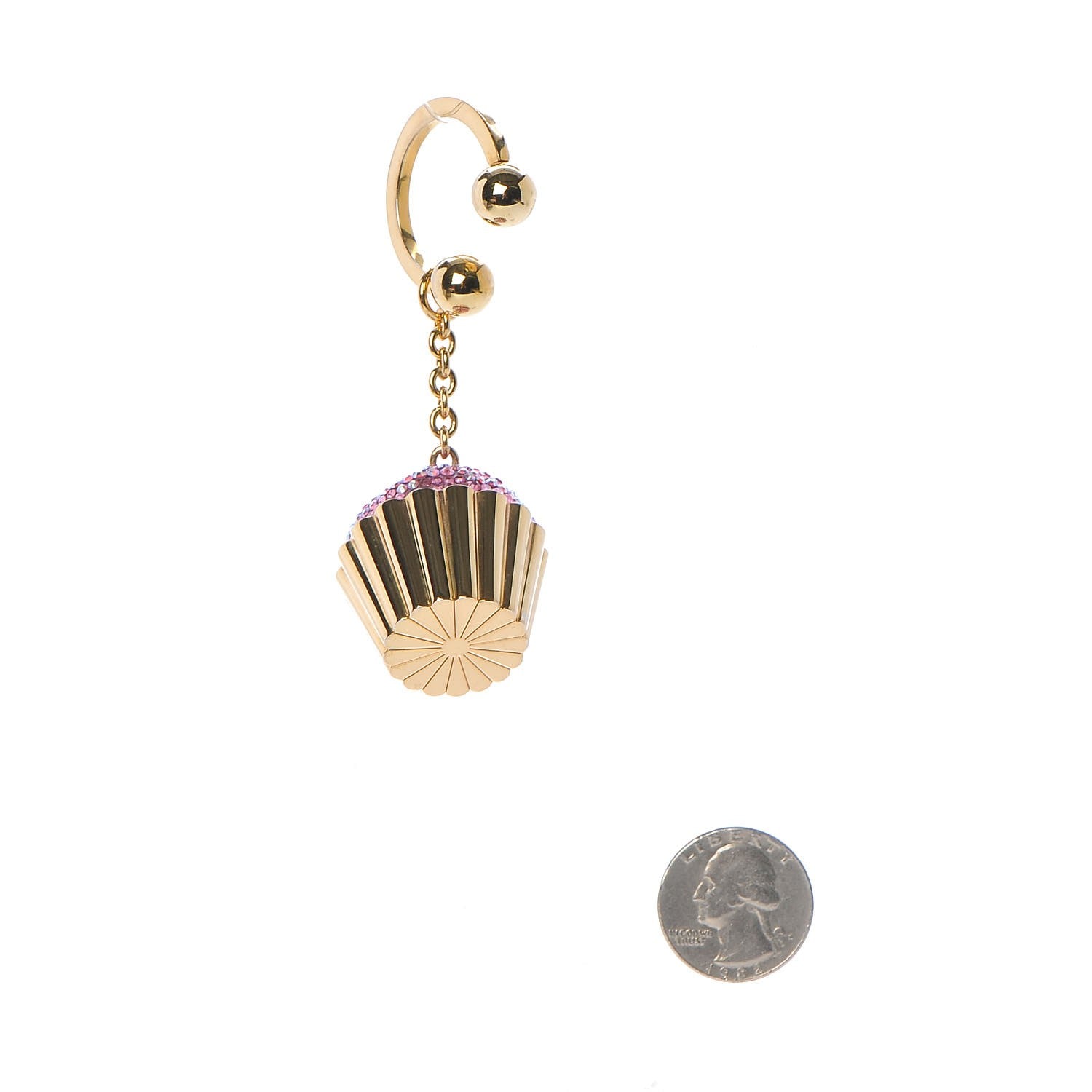 Judith Leiber Strawberry Cupcake Key Ring 2 of 6