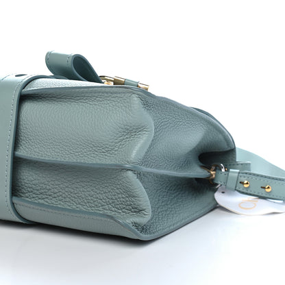 Chloe Shiny Grained Calfskin Medium Aby Day Shoulder Bag Faded Blue 8 of 8