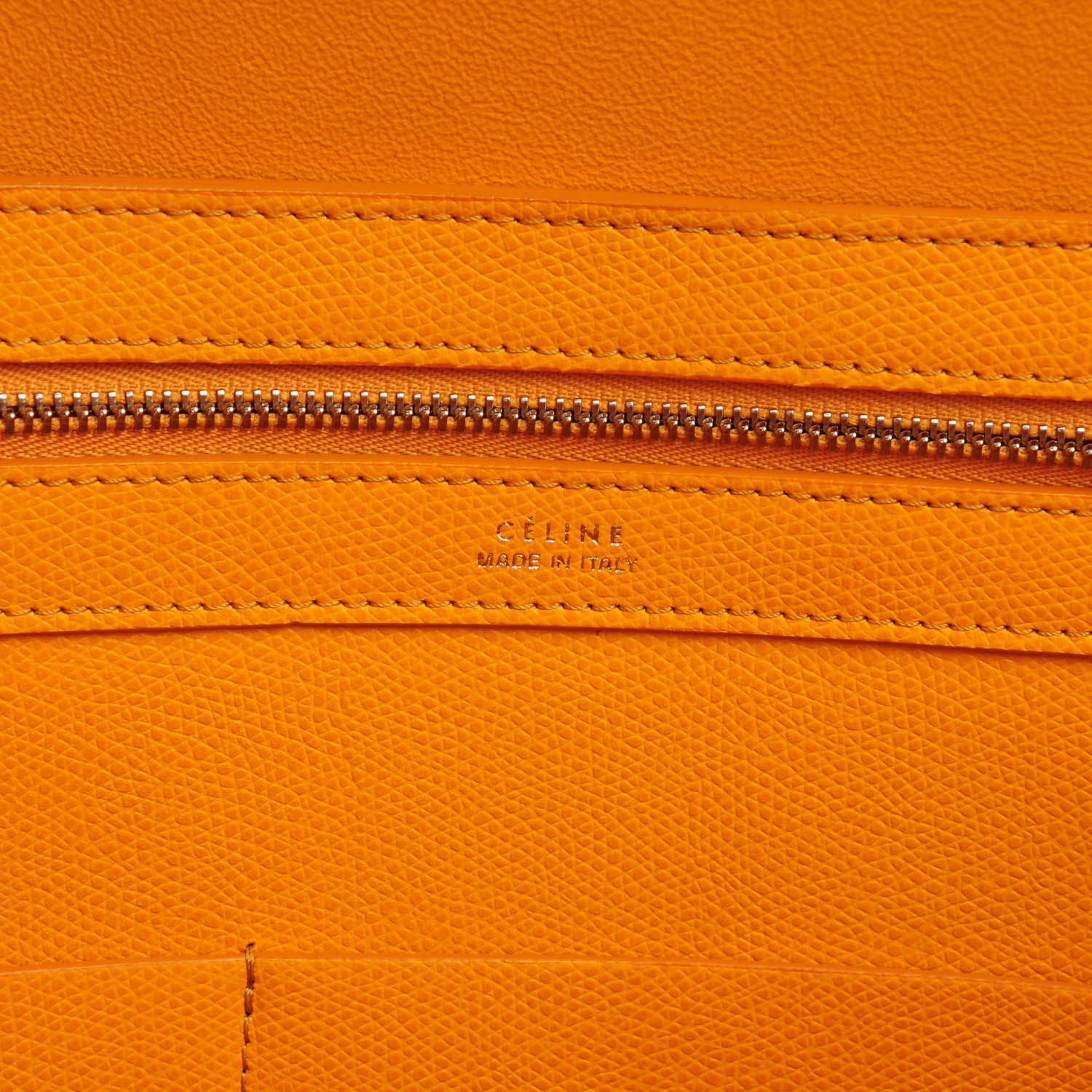 Celine Grained Calfskin Medium Horizontal Cabas Phantom Saffron 7 of 8