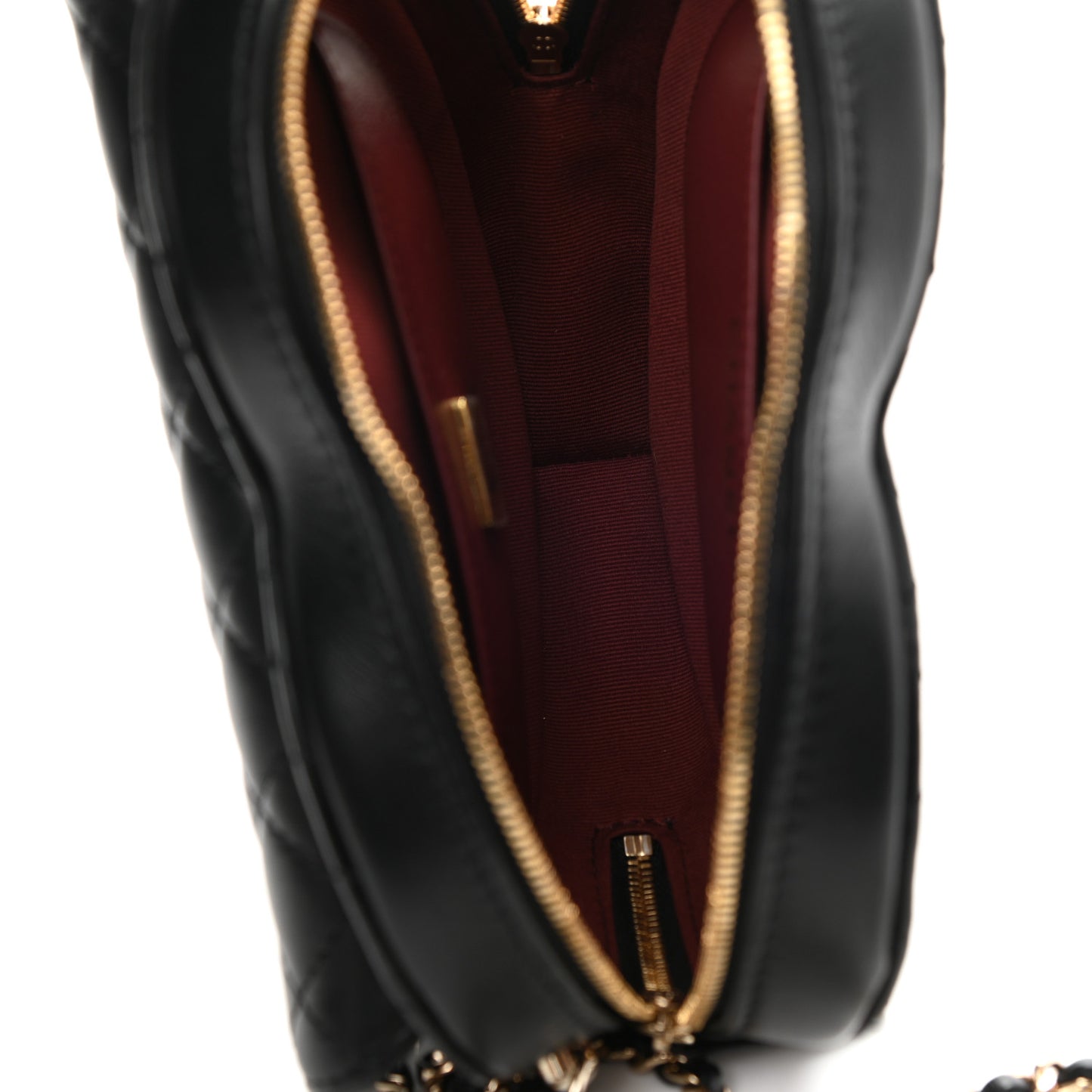 Lambskin Quilted CC In Love Heart Bag Black