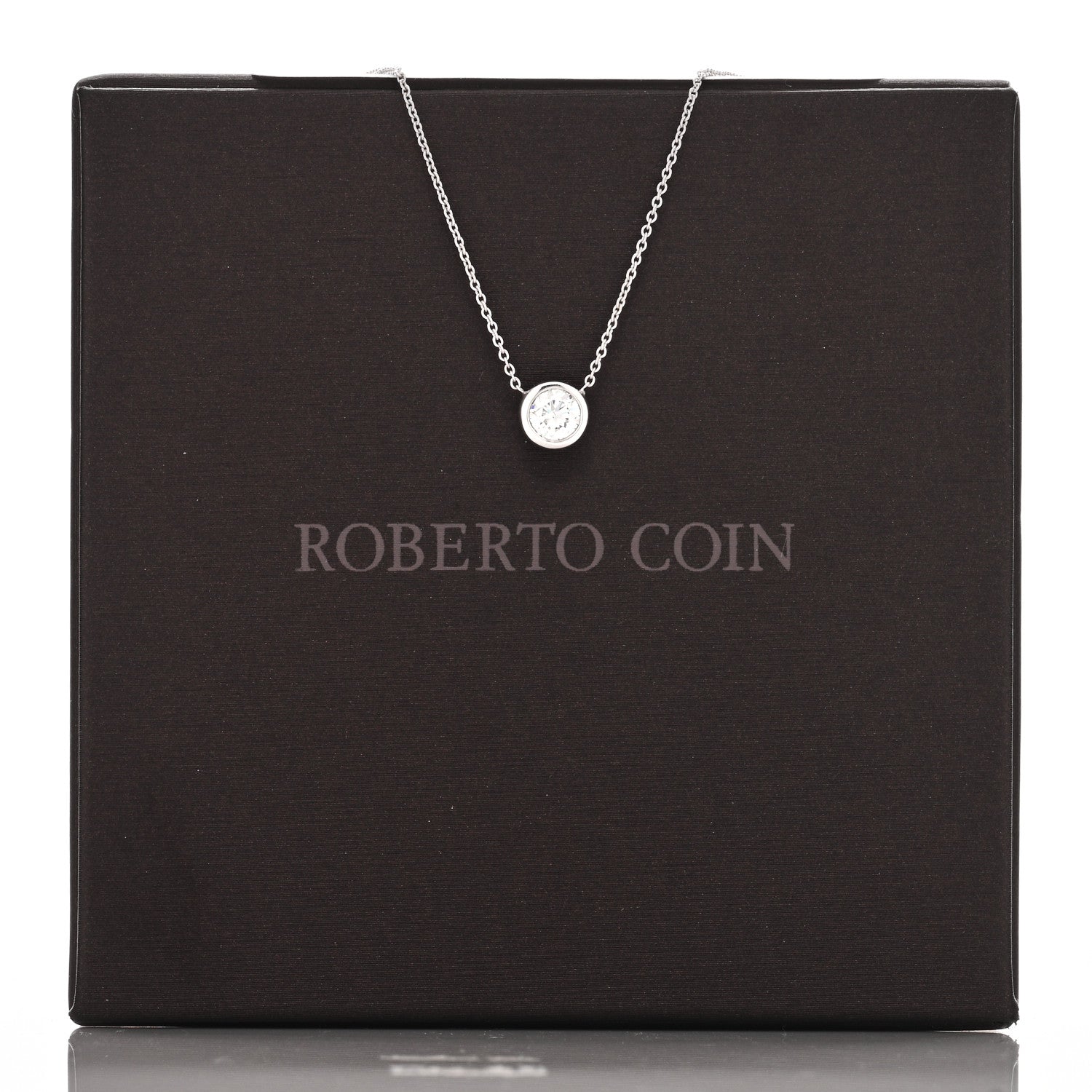 Roberto Coin 18K White Gold Diamond .38ct Diamonds by the Inch Pendant Necklace 4 of 5
