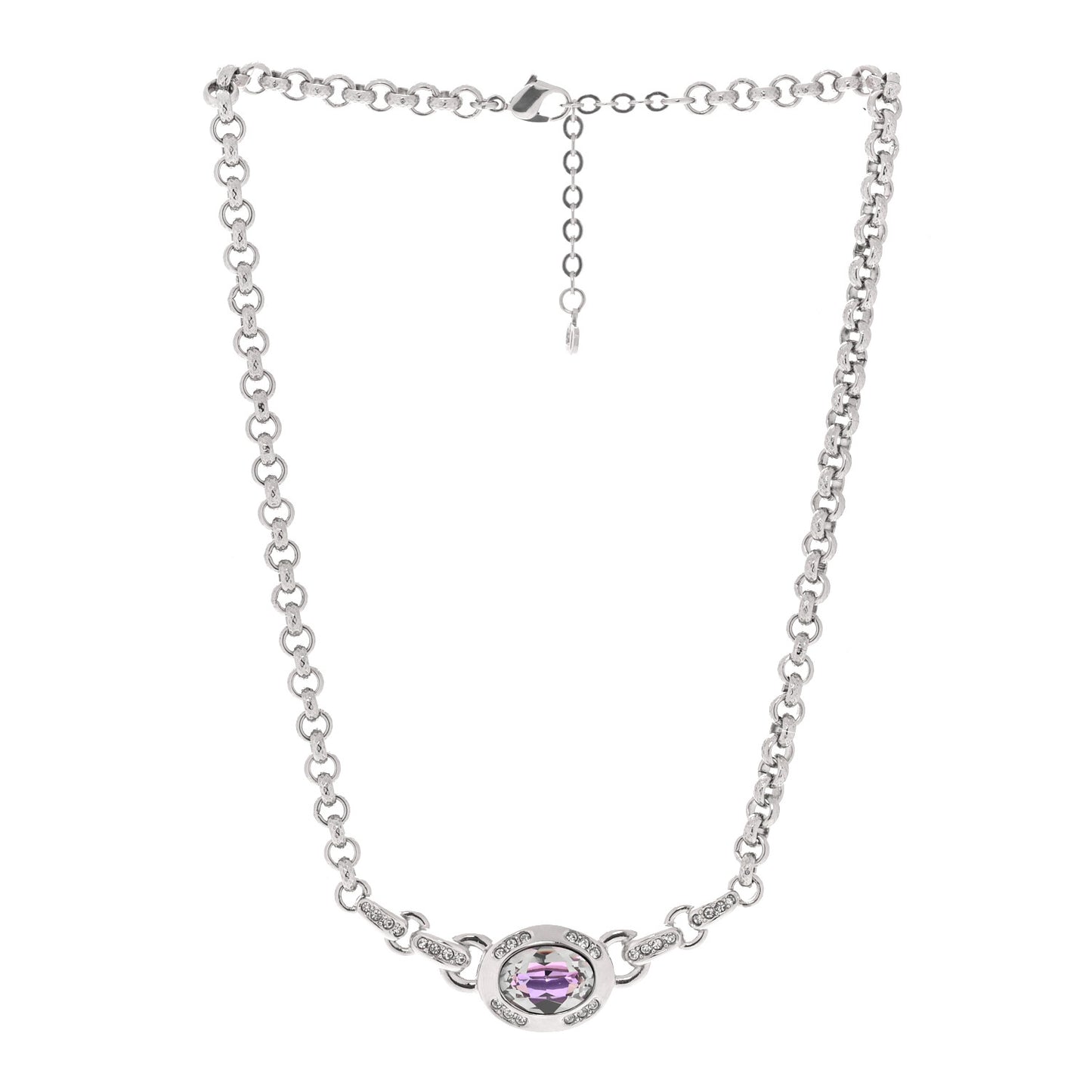 Crystal Necklace Silver