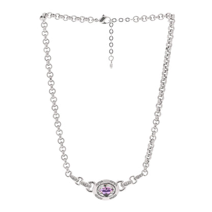 Christian Dior Crystal Necklace Silver 3 of 7