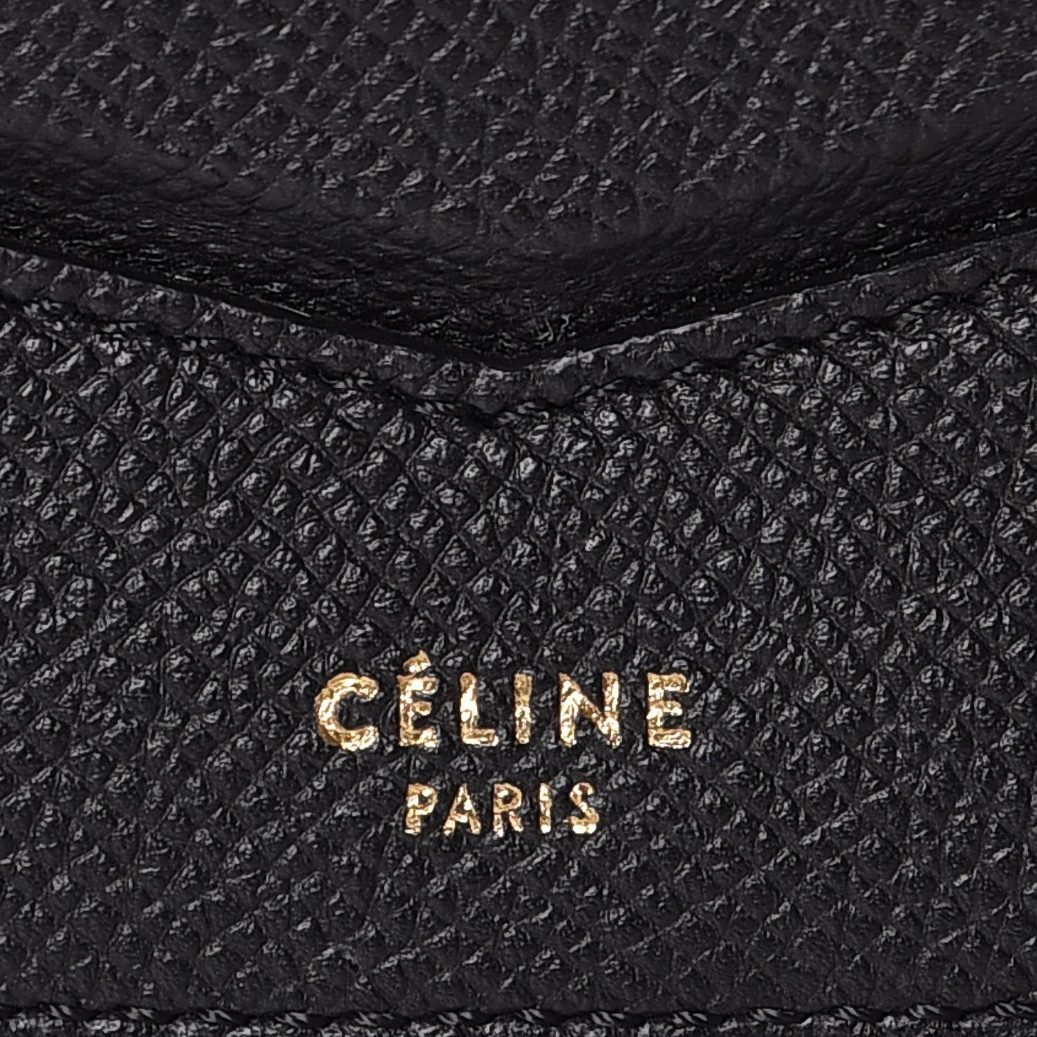 Celine Grained Calfskin Medium Trotteur Black 6 of 7