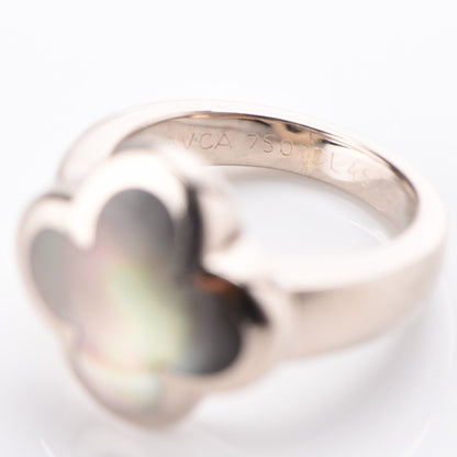 Van Cleef & Arpels 18K White Gold Mother of Pearl Pure Alhambra Ring 49 4.75 12 of 13