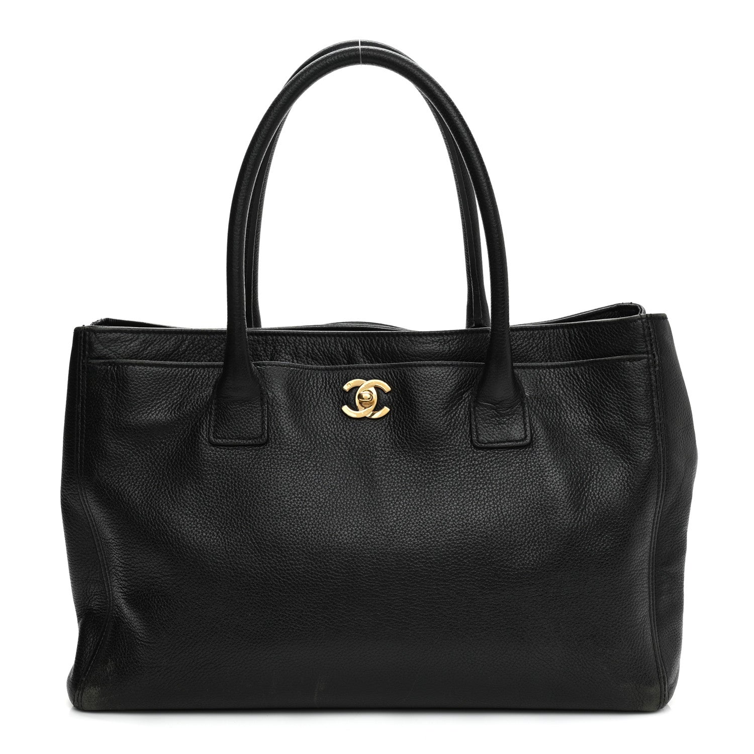 Chanel Calfskin Cerf Executive Shopper Tote Black 1 of 14