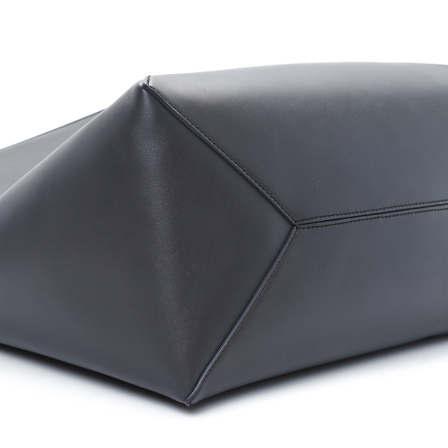 Loewe Shiny Calfskin Large Puzzle Fold Tote  Pearl Grey Dark Grey 8 of 9